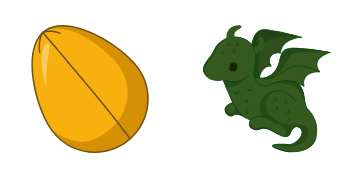 Golden Dragon Egg Cursor Pack