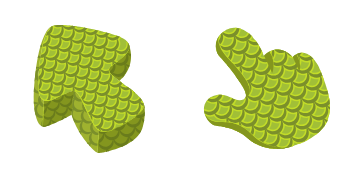 Green Scales Texture Cursor Pack