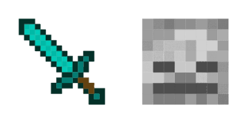 Green sword Minecraft Cursor Pack