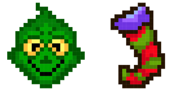 Grinch Pixel-Cursor-Paket