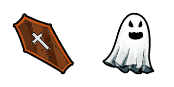 Halloween coffin and ghost Cursor Pack