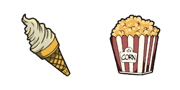 Ice cream and popcorn Cursor Pack