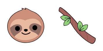 Kawaii Baby Sloth Cursor Pack