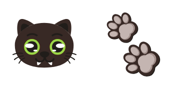 Kawaii Black Cat Cursor Pack