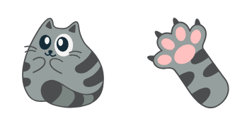 Pack de curseurs Kawaii Grey Cat