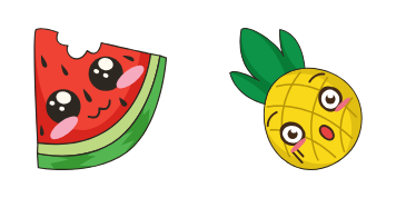 Kawaii Watermelon and Pineapple