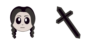 Kawaii Wednesday Addams Cursor Pack