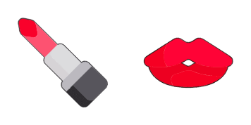 Lipstick and lips cute cursor