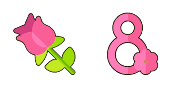 March 8th flower cute cursor