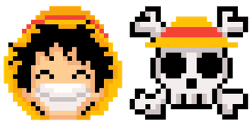 Pack de curseurs Monkey D. Luffy Pixel