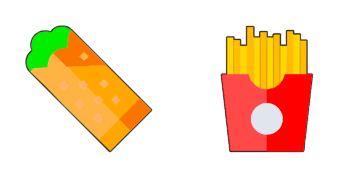 Roll and french fries Cursor Pack