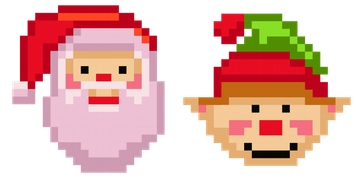 Santa Claus Pixel-Cursor-Paket