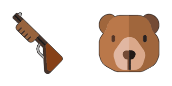 Shotgun and bear Cursor Pack