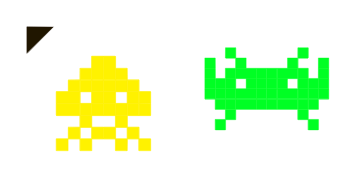 Space Invaders: Yellow and Green курсор пак