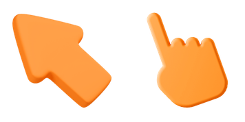 3D Orange Arrow Classic Cursor Pack