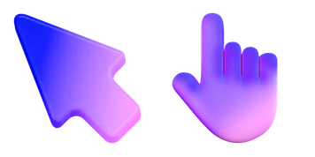 3D Purple Gradient Classic Cursor Pack