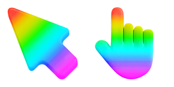 Rainbow 3D Gradient Classic Cursor Pack