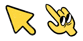 Yellow Hand Drawn Classic Cursor Pack