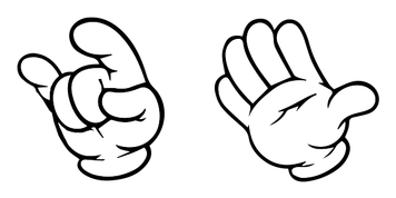 Cartoon Gesture Rock Hand Classic Cursor Pack