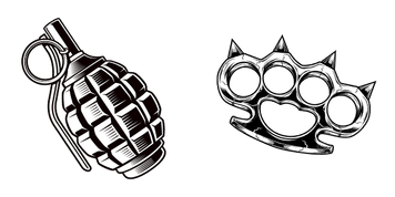 Grenade And Brass Knuckles Classic Cursor Pack