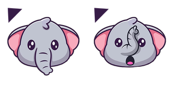 Elephant Cute Animal Cursor Pack