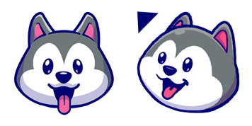 Husky Dog Cute Animal Cursor Pack