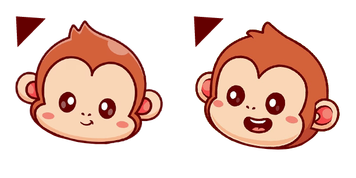 Monkey Cute Animal Cursor Pack