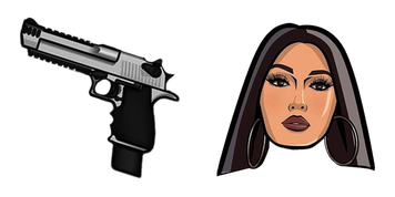 Hot Girl With Gun GTA Cursor Pack