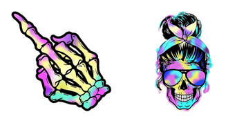 Skeleton Rainbow Fuck GTA Cursor Pack