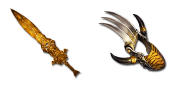 Golden Tiger Sword Fantasy Cursor Pack