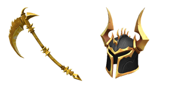 Golden Scythe And Helmet Roblox Cursor Pack