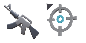 Assault Rifle 3D Emoji Cursor Pack