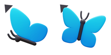 Butterfly 3D Emoji Cursor Pack