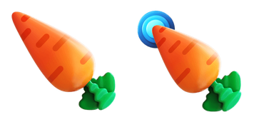 Pack de curseurs Carrot 3D Emoji