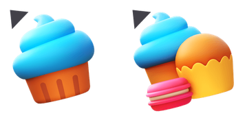 Сonfectionery Сake 3D Emoji Сursor Cursor Pack