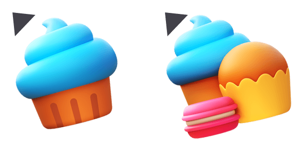 Сonfectionery Сake 3D Emoji Сursor