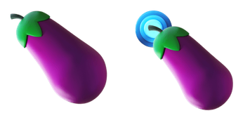 Eggplant 3D Emoji Cursor Pack