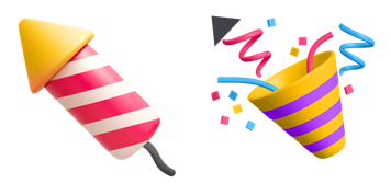 Firework 3D Emoji Cursor Pack