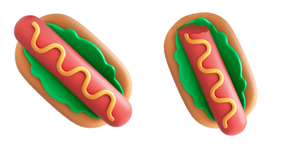Fluency Hot Dog 3D Emoji