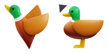 Flying Duck 3D Emoji Cursor Pack