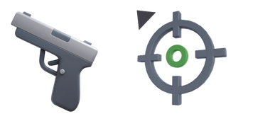 Gun 3D Emoji Cursor Pack