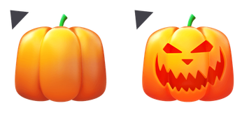 Helloween Pumpkin 3D Emoji Cursor Pack