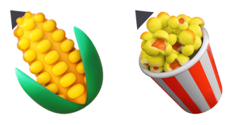 Popcorn 3D Emoji Cursor Pack