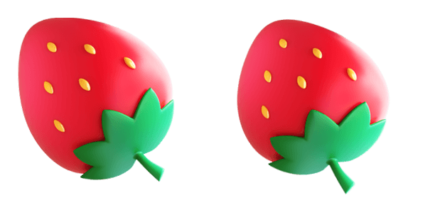 Strawberry 3D Emoji