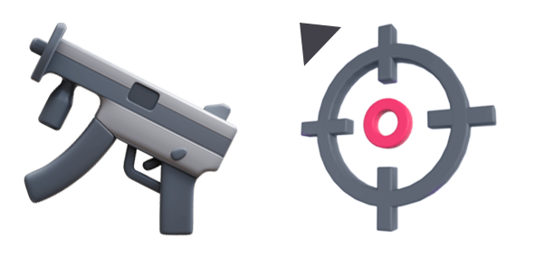 Submachine Gun 3D Emoji