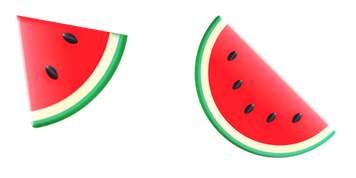 Pack de curseurs Watermelon Slice 3D Emoji