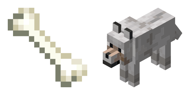 Bone And Wolf Minecraft