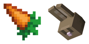 Carrot And Rabbit Minecraft Cursor Pack