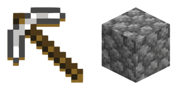 Cobblestone Pickaxe Minecraft Cursor Pack