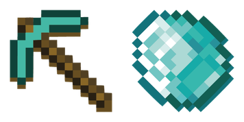 Diamond Pickaxe Minecraft Cursor Pack